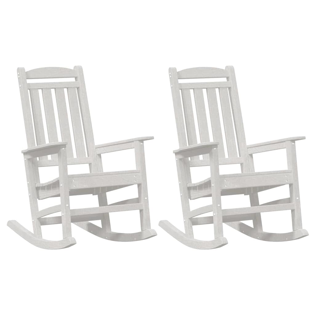 Schommelstoel 2 pcs Wit 92 x 70 x 108 cm Polyetheen is nu te koop bij PeponiXL, paradijselijk wonen!