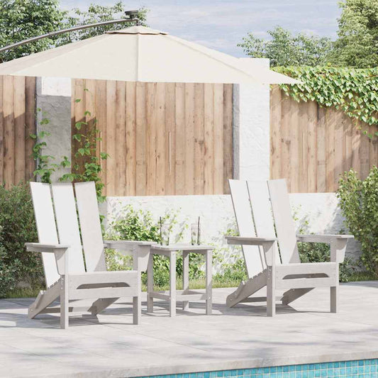 Tuinstoel 2 pcs Wit 80.5 x 74.5 x 92 cm Polyetheen is nu te koop bij PeponiXL, paradijselijk wonen!