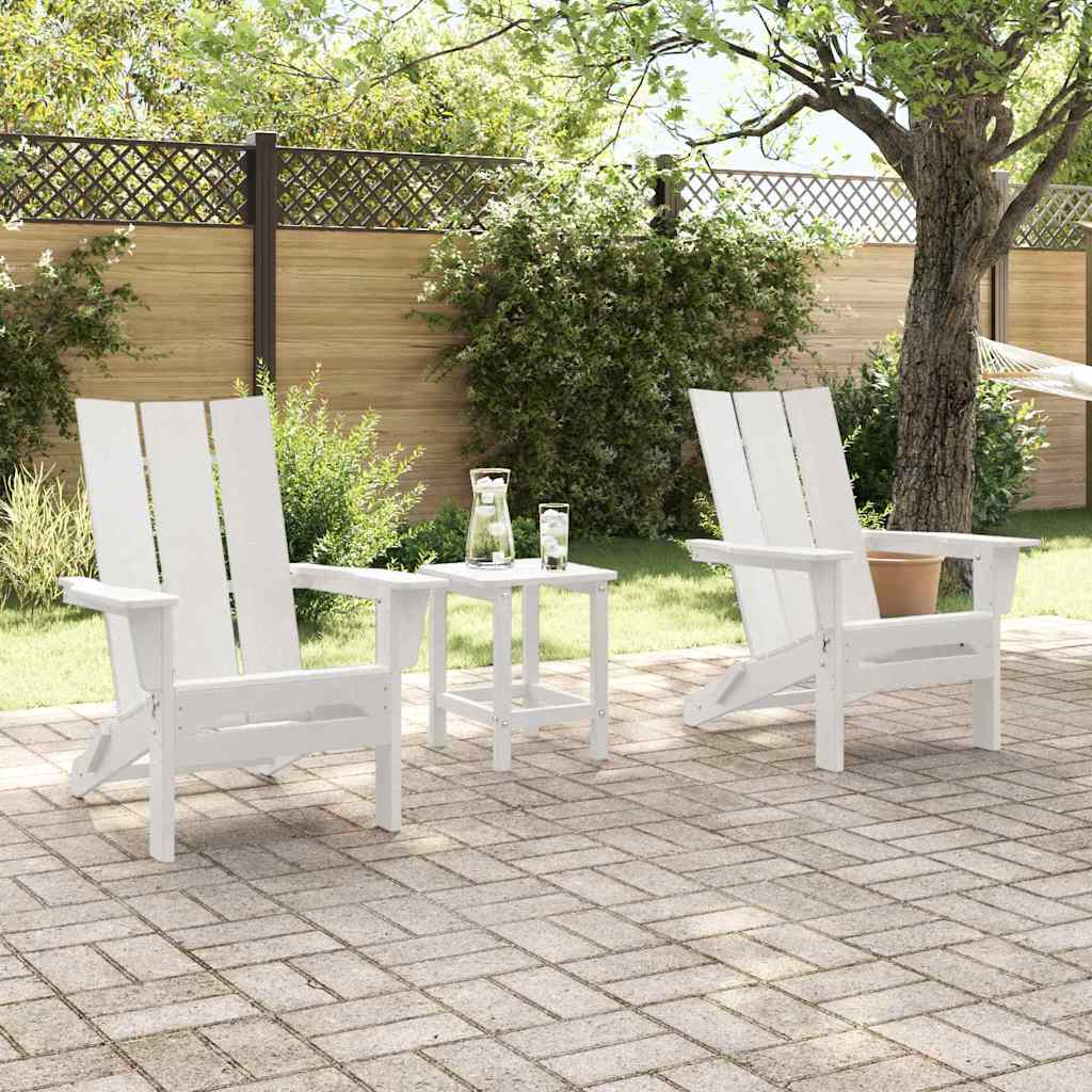 Tuinstoel 2 pcs Wit 80.5 x 74.5 x 92 cm Polyetheen is nu te koop bij PeponiXL, paradijselijk wonen!