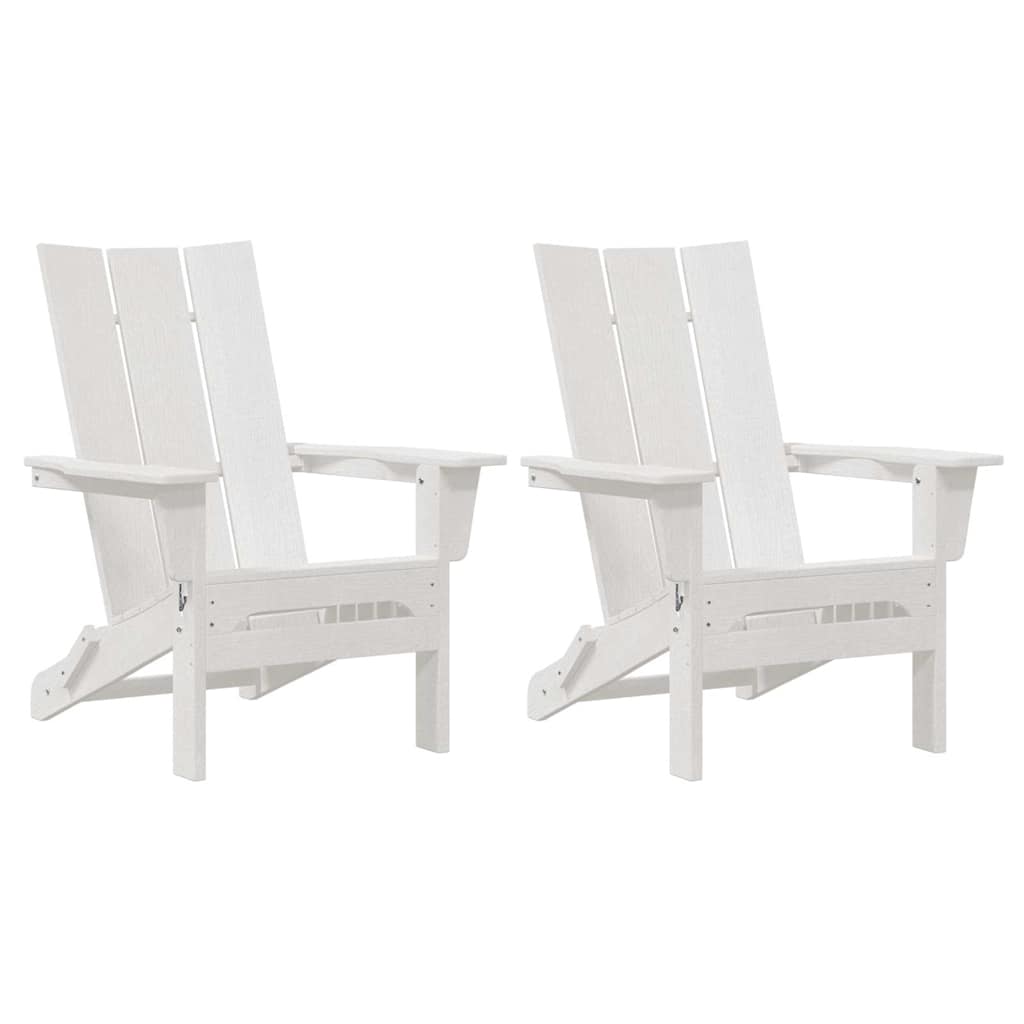 Tuinstoel 2 pcs Wit 80.5 x 74.5 x 92 cm Polyetheen is nu te koop bij PeponiXL, paradijselijk wonen!