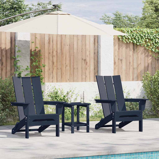 Tuinstoel 2 pcs Marineblauw 80.5 x 74.5 x 92 cm Polyetheen is nu te koop bij PeponiXL, paradijselijk wonen!