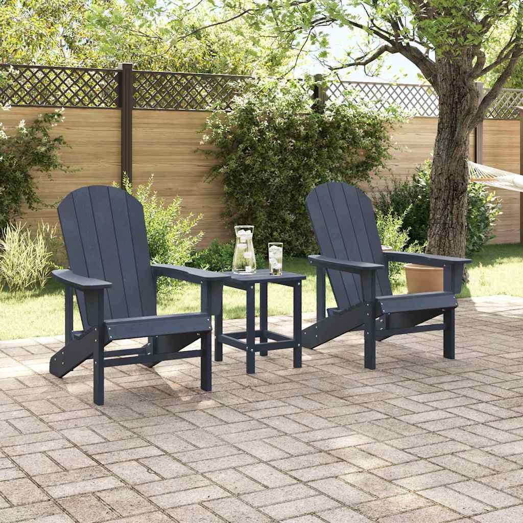 Tuinstoel 2 pcs Marineblauw 82 x 74 x 92 cm Polyetheen is nu te koop bij PeponiXL, paradijselijk wonen!