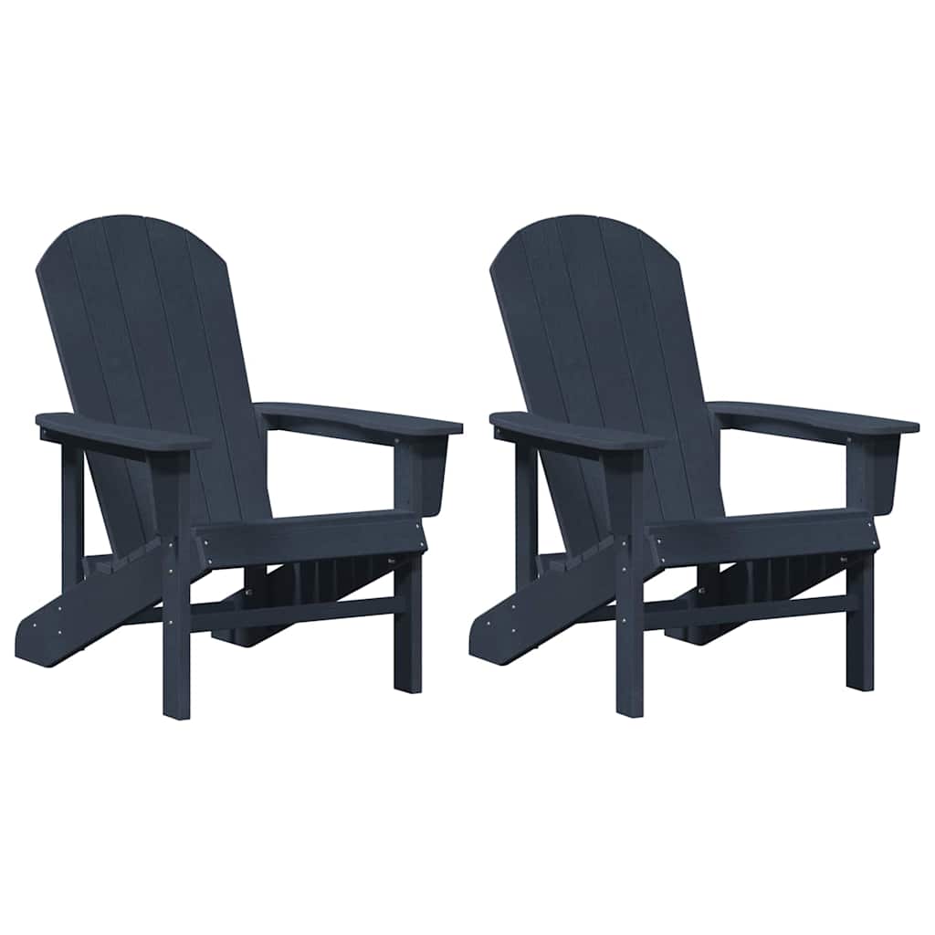Tuinstoel 2 pcs Marineblauw 82 x 74 x 92 cm Polyetheen is nu te koop bij PeponiXL, paradijselijk wonen!