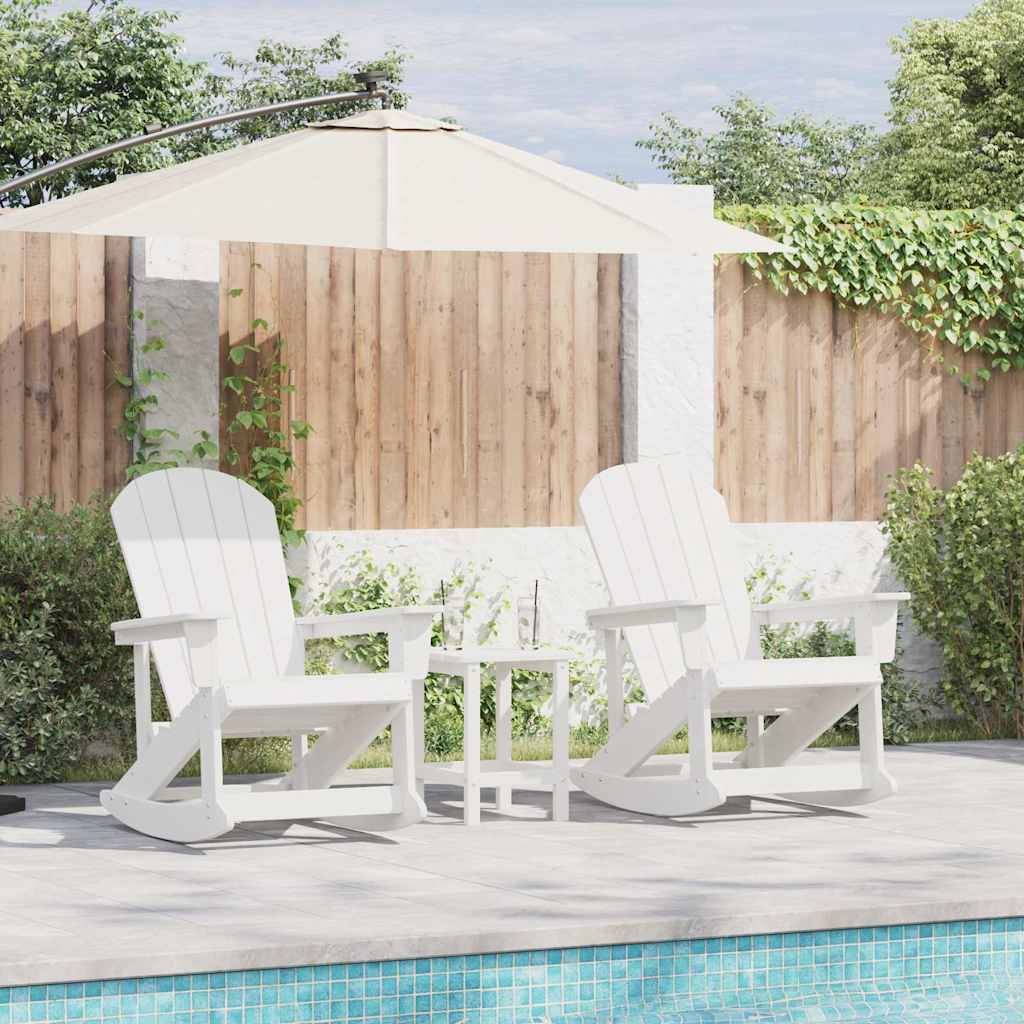 Adirondack Schommeltjes 2 pcs Wit HDPE is nu te koop bij PeponiXL, paradijselijk wonen!