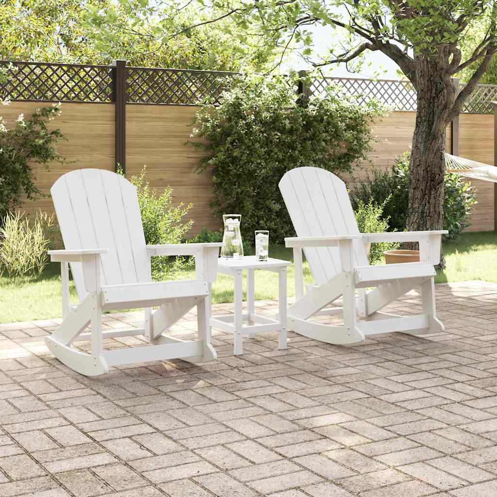 Adirondack Schommeltjes 2 pcs Wit HDPE is nu te koop bij PeponiXL, paradijselijk wonen!