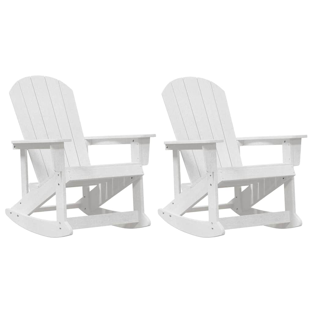 Adirondack Schommeltjes 2 pcs Wit HDPE is nu te koop bij PeponiXL, paradijselijk wonen!