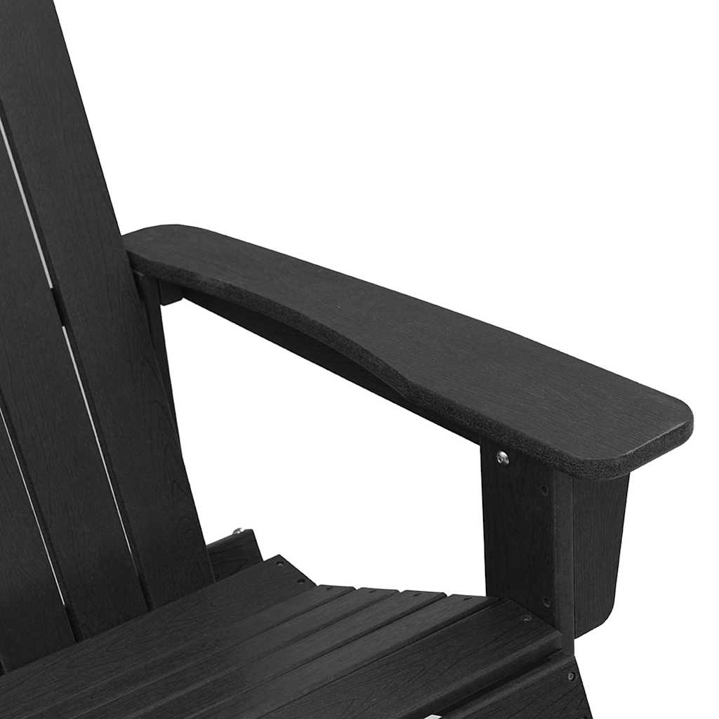 Adirondack Schommeltjes 2 pcs Zwart HDPE is nu te koop bij PeponiXL, paradijselijk wonen!