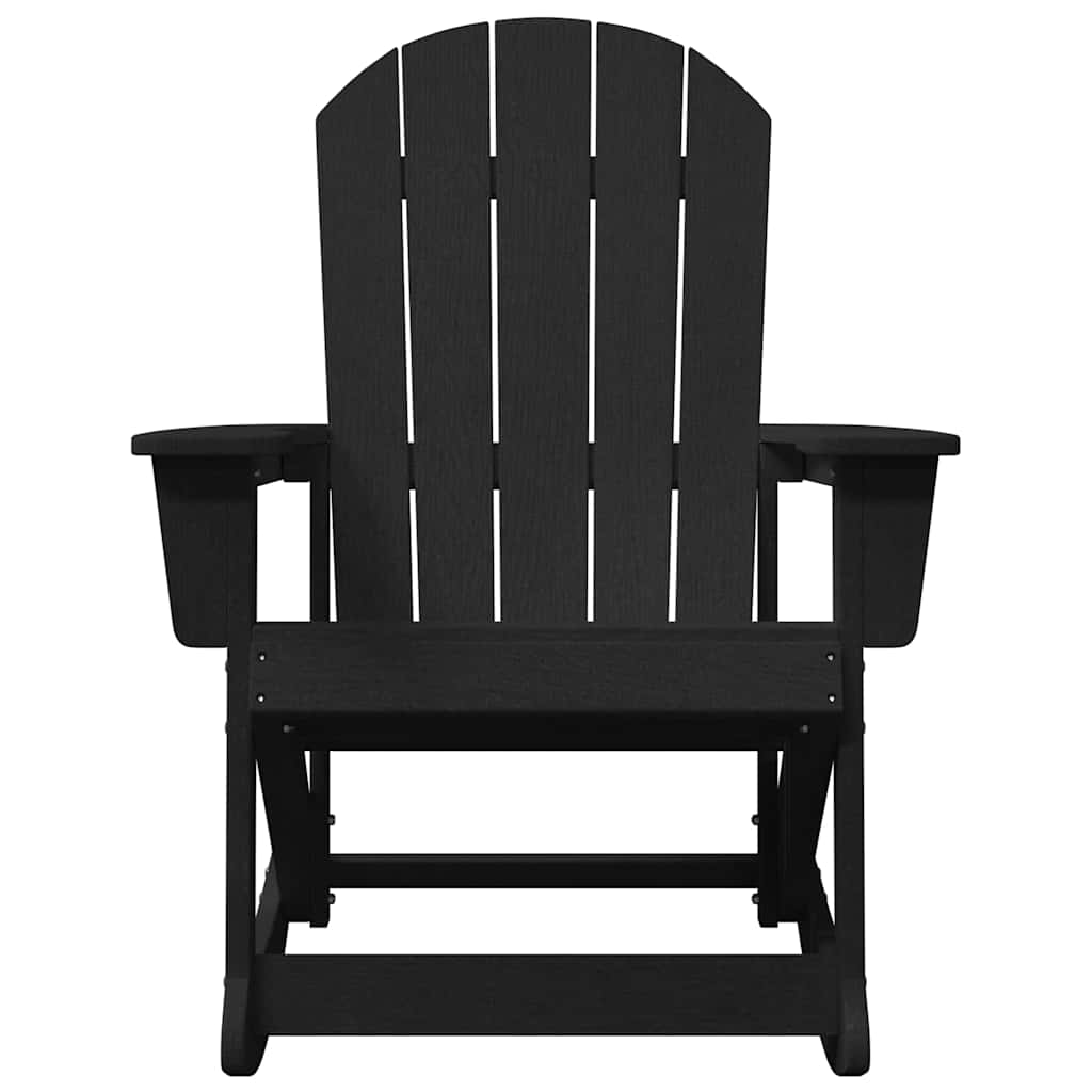 Adirondack Schommeltjes 2 pcs Zwart HDPE is nu te koop bij PeponiXL, paradijselijk wonen!