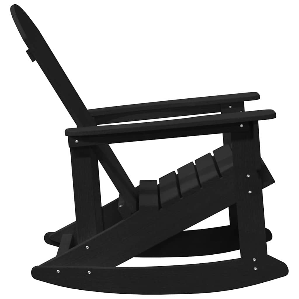 Adirondack Schommeltjes 2 pcs Zwart HDPE is nu te koop bij PeponiXL, paradijselijk wonen!