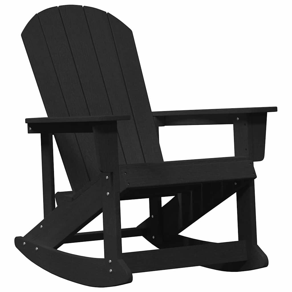Tuin loungeset 3 pcs Zwart HDPE is nu te koop bij PeponiXL, paradijselijk wonen!