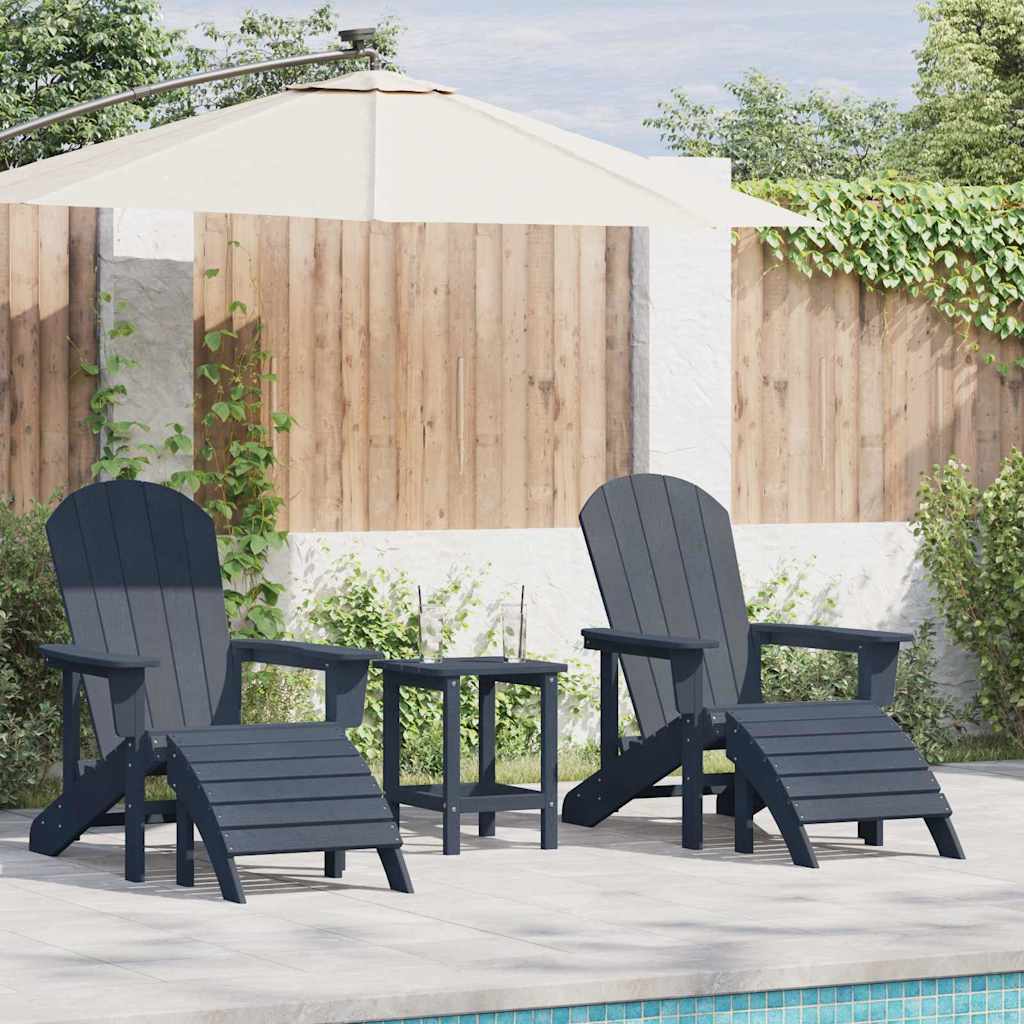 Tuinstoel 2 pcs Marineblauw 83 x 74 x 92 cm Polyetheen is nu te koop bij PeponiXL, paradijselijk wonen!
