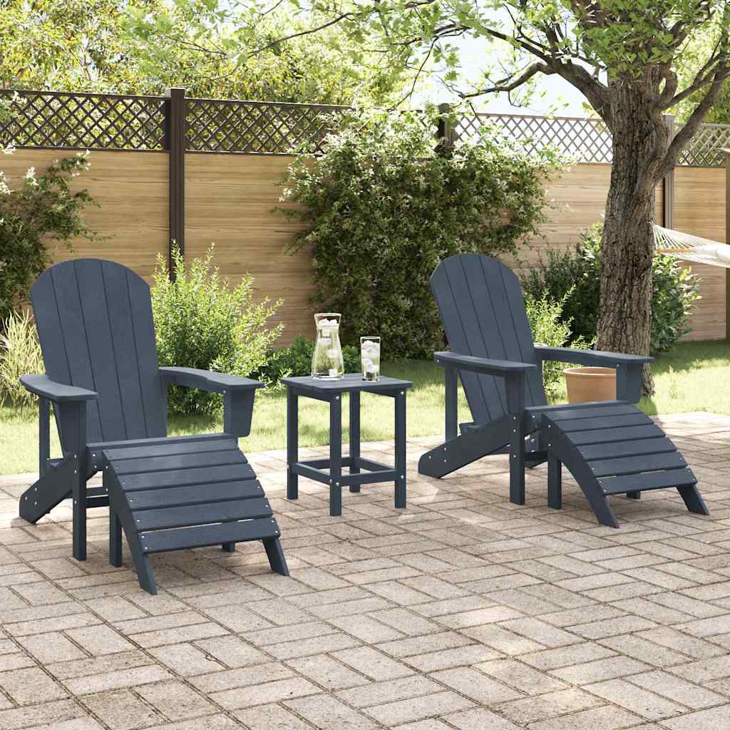 Tuinstoel 2 pcs Marineblauw 83 x 74 x 92 cm Polyetheen is nu te koop bij PeponiXL, paradijselijk wonen!