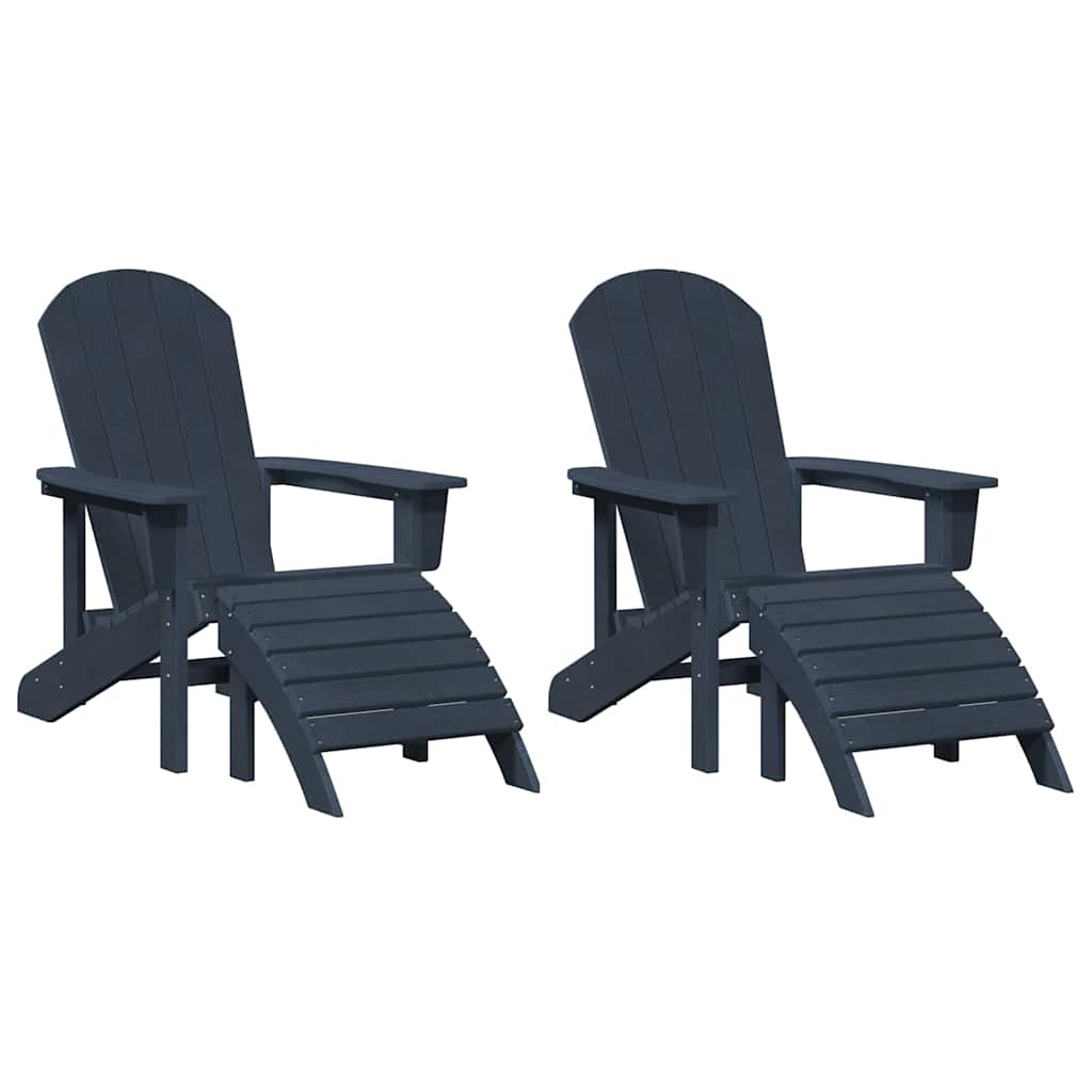Tuinstoel 2 pcs Marineblauw 83 x 74 x 92 cm Polyetheen is nu te koop bij PeponiXL, paradijselijk wonen!