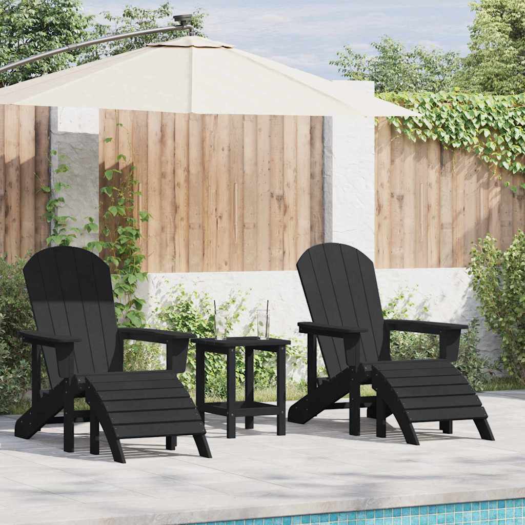 Tuinstoel 2 pcs Zwart 83 x 74 x 92 cm Polyetheen is nu te koop bij PeponiXL, paradijselijk wonen!