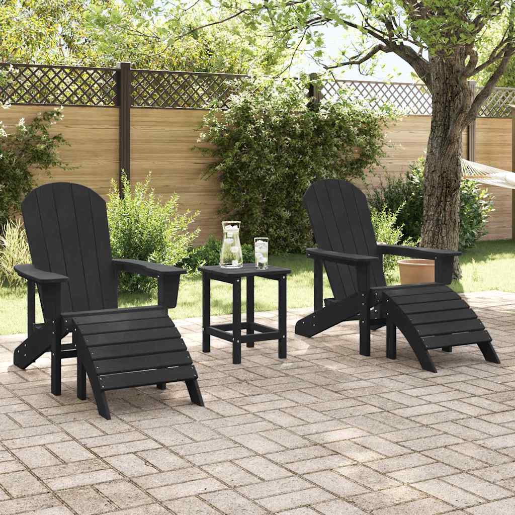 Tuinstoel 2 pcs Zwart 83 x 74 x 92 cm Polyetheen is nu te koop bij PeponiXL, paradijselijk wonen!