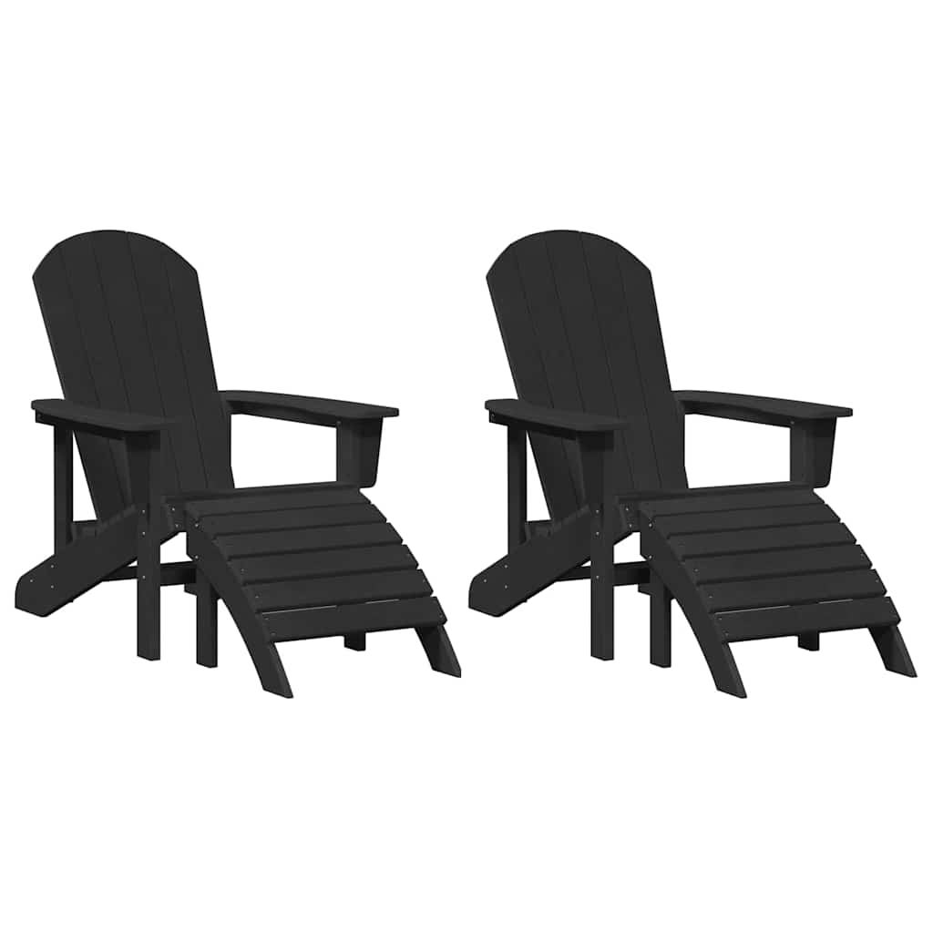 Tuinstoel 2 pcs Zwart 83 x 74 x 92 cm Polyetheen is nu te koop bij PeponiXL, paradijselijk wonen!