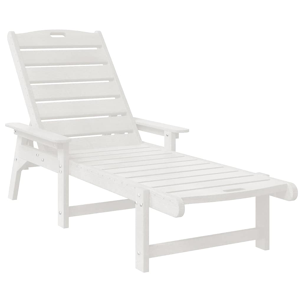 Ligstoel 2 pcs Wit 195,5 x 53 x 98,5 cm Polyetheen is nu te koop bij PeponiXL, paradijselijk wonen!
