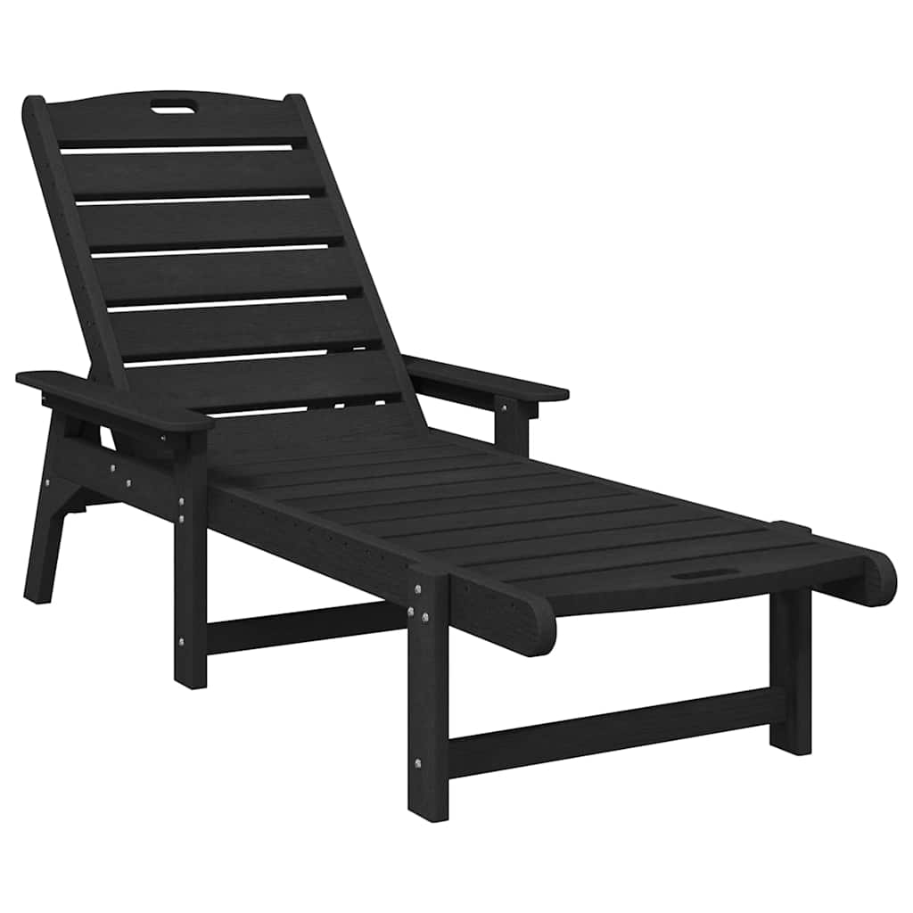 Ligstoel 2 pcs Zwart 195,5 x 53 x 98,5 cm Polyetheen is nu te koop bij PeponiXL, paradijselijk wonen!