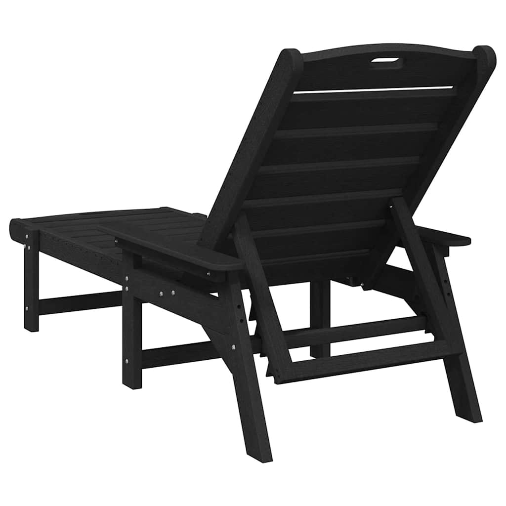 Ligstoel 2 pcs Zwart 195,5 x 53 x 98,5 cm Polyetheen is nu te koop bij PeponiXL, paradijselijk wonen!