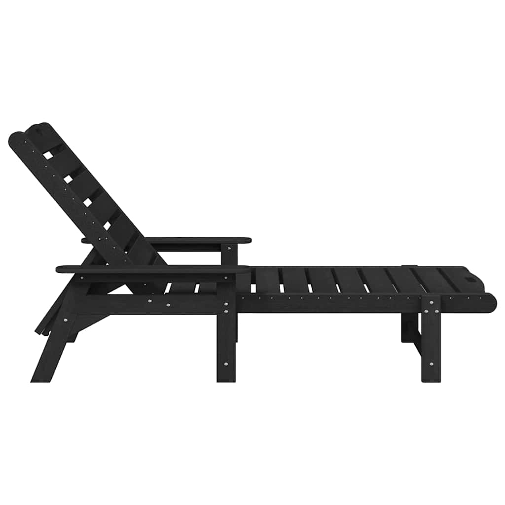 Ligstoel 2 pcs Zwart 195,5 x 53 x 98,5 cm Polyetheen is nu te koop bij PeponiXL, paradijselijk wonen!