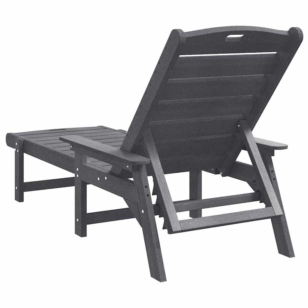 Ligstoel 2 pcs Lichtgrijs 195,5 x 53 x 98,5 cm Polyetheen is nu te koop bij PeponiXL, paradijselijk wonen!