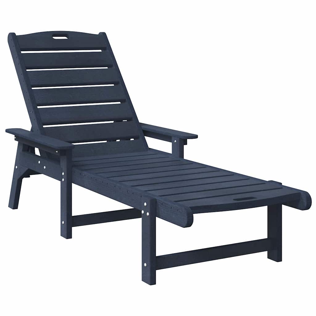 Ligstoel 3 pcs Marineblauw Polyetheen is nu te koop bij PeponiXL, paradijselijk wonen!