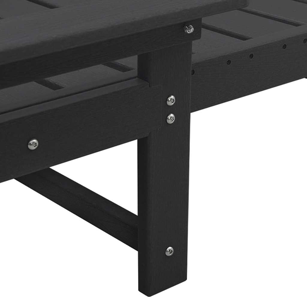 Ligstoel 3 pcs Zwart Polyetheen is nu te koop bij PeponiXL, paradijselijk wonen!