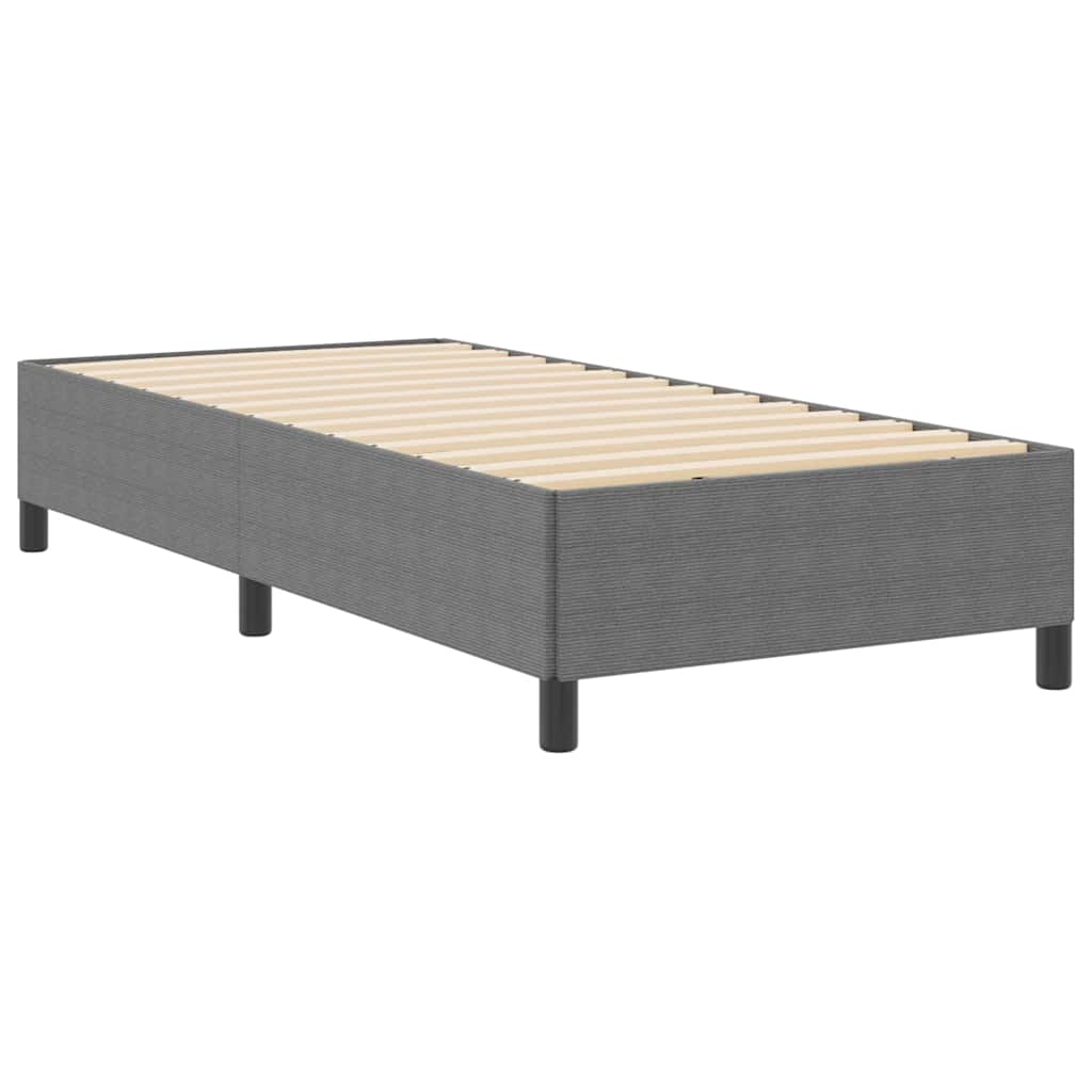 Boxspringbed Lichtgrijs 80 x 200 cm Katoen Stof is nu te koop bij PeponiXL, paradijselijk wonen!
