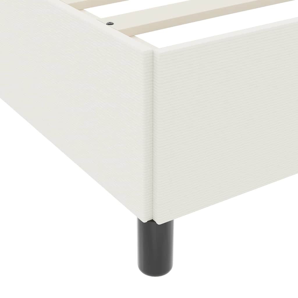 Boxspringbed Crème 80 x 200 cm Katoen Stof is nu te koop bij PeponiXL, paradijselijk wonen!