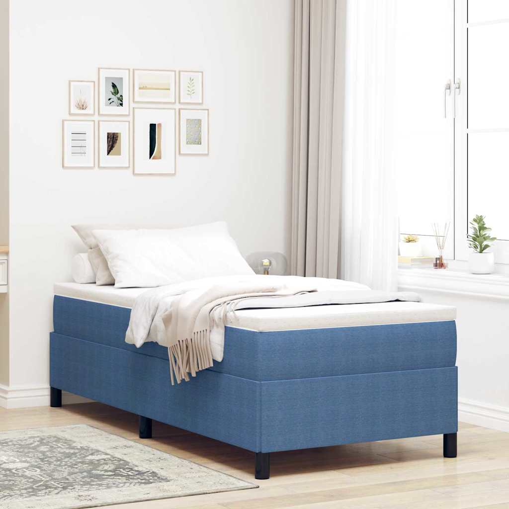 Boxspringbed Blauw 80 x 200 cm Katoen Stof is nu te koop bij PeponiXL, paradijselijk wonen!