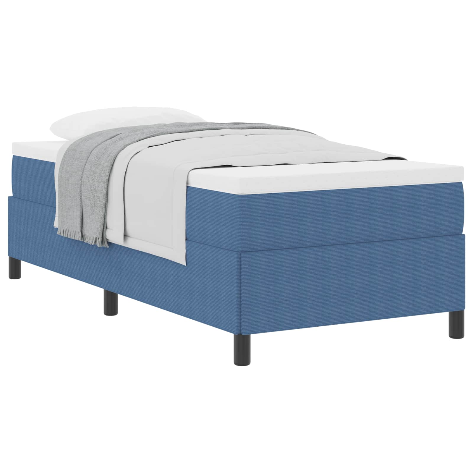 Boxspringbed Blauw 80 x 200 cm Katoen Stof is nu te koop bij PeponiXL, paradijselijk wonen!