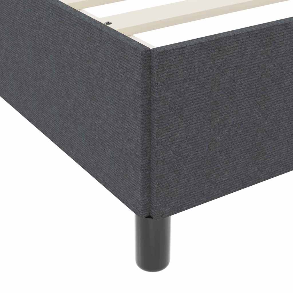 Boxspringbed Donkergrijs 90 x 200 cm Katoen Stof is nu te koop bij PeponiXL, paradijselijk wonen!