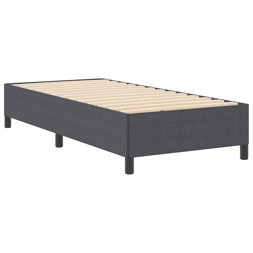 Boxspringbed Donkergrijs 90 x 200 cm Katoen Stof is nu te koop bij PeponiXL, paradijselijk wonen!