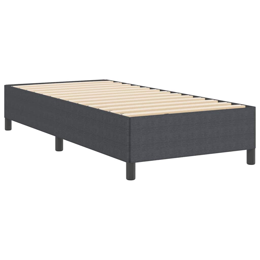 Boxspringbed Donkergrijs 90 x 200 cm Katoen Stof is nu te koop bij PeponiXL, paradijselijk wonen!