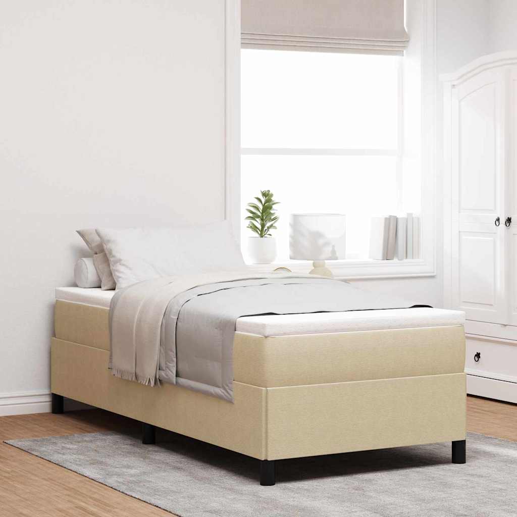 Boxspringbed Grijs groen 100 x 200 cm Katoen Stof is nu te koop bij PeponiXL, paradijselijk wonen!