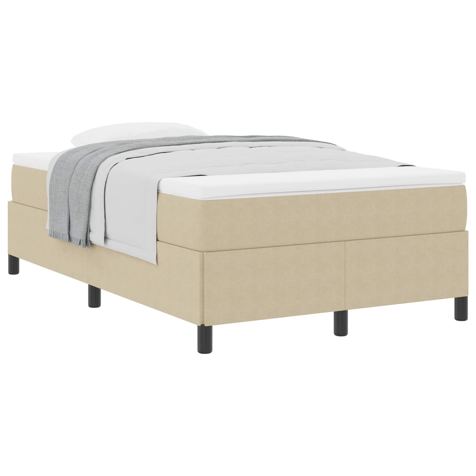 Boxspringbed Grijs groen 120 x 190 cm Katoen Stof is nu te koop bij PeponiXL, paradijselijk wonen!