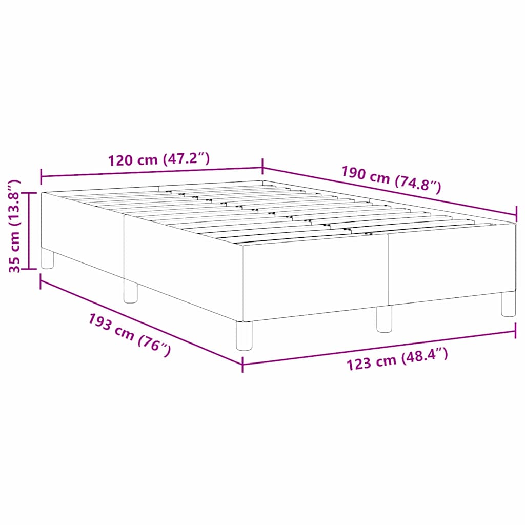 Boxspringbed Grijs groen 120 x 190 cm Katoen Stof is nu te koop bij PeponiXL, paradijselijk wonen!