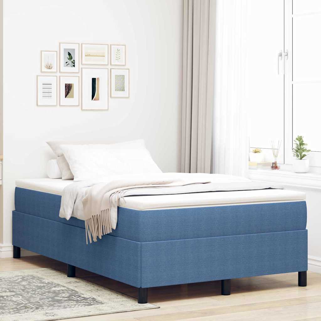 Boxspringbed Blauw 120 x 200 cm Katoen Stof is nu te koop bij PeponiXL, paradijselijk wonen!