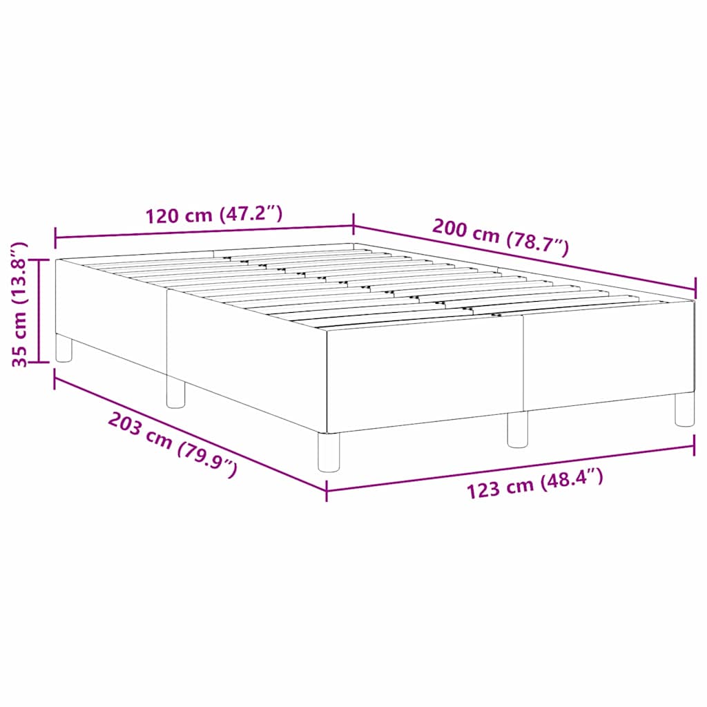 Boxspringbed Blauw 120 x 200 cm Katoen Stof is nu te koop bij PeponiXL, paradijselijk wonen!