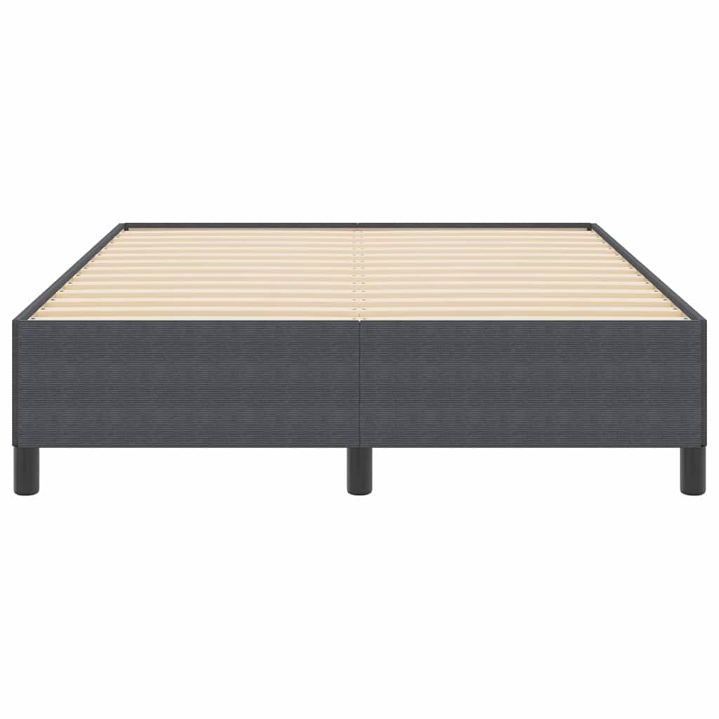 Boxspringbed Donkergrijs 140 x 190 cm Katoen Stof is nu te koop bij PeponiXL, paradijselijk wonen!
