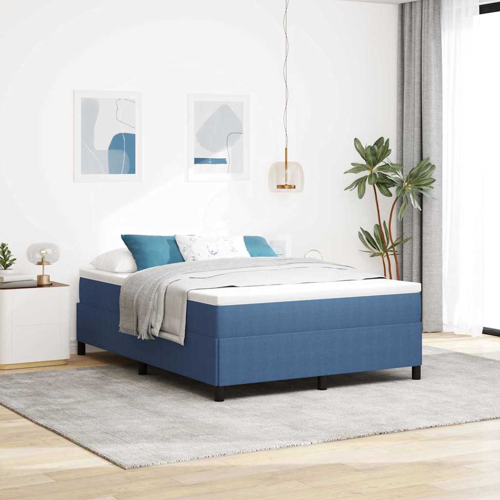 Boxspringbed Blauw 140 x 200 cm Katoen Stof is nu te koop bij PeponiXL, paradijselijk wonen!