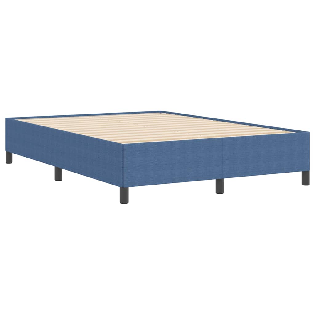 Boxspringbed Blauw 140 x 200 cm Katoen Stof is nu te koop bij PeponiXL, paradijselijk wonen!