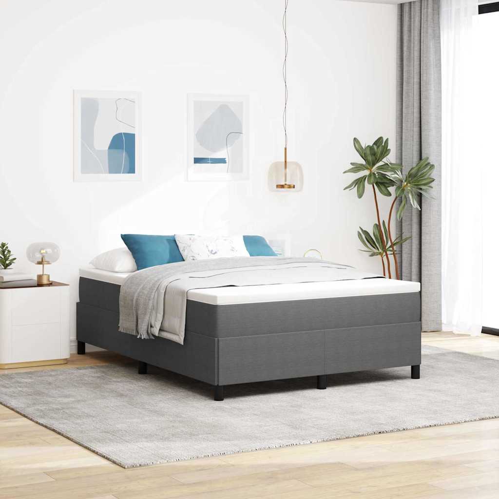 Boxspringbed Lichtgrijs 160 x 200 cm Katoen Stof is nu te koop bij PeponiXL, paradijselijk wonen!