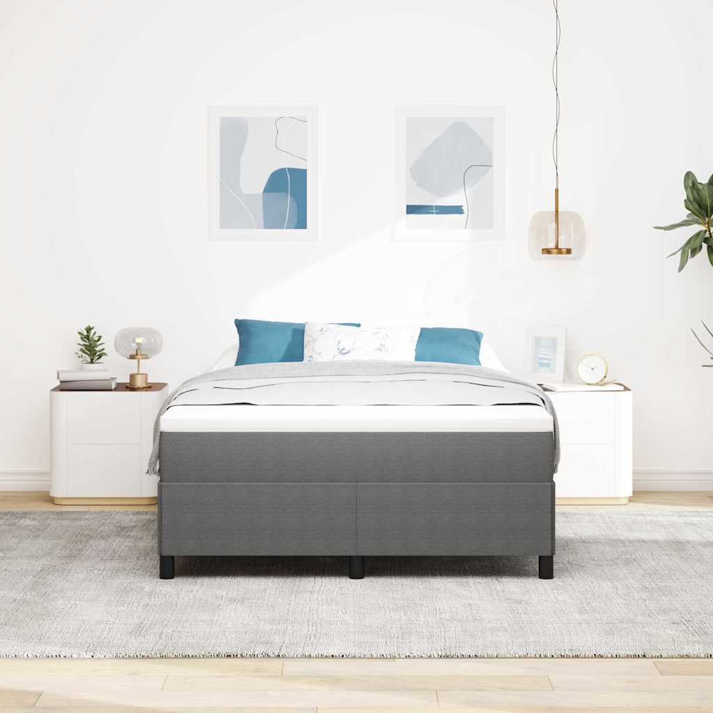 Boxspringbed Lichtgrijs 160 x 200 cm Katoen Stof is nu te koop bij PeponiXL, paradijselijk wonen!