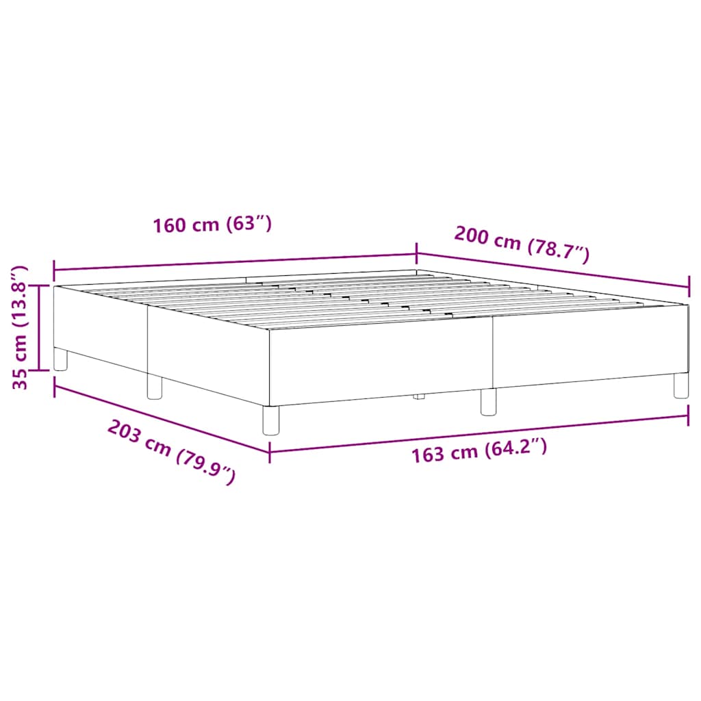 Boxspringbed Donkergrijs 160 x 200 cm Katoen Stof is nu te koop bij PeponiXL, paradijselijk wonen!