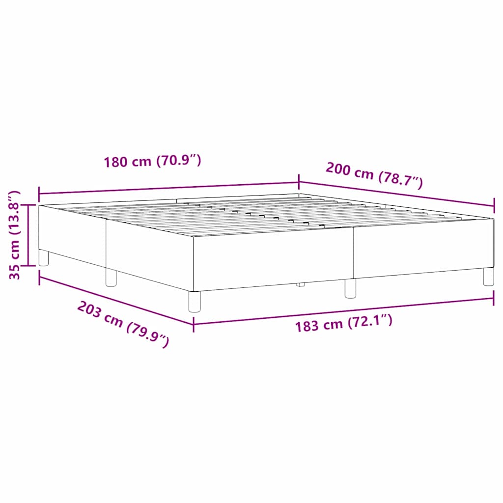 Boxspringbed Lichtgrijs 180 x 200 cm Katoen Stof is nu te koop bij PeponiXL, paradijselijk wonen!