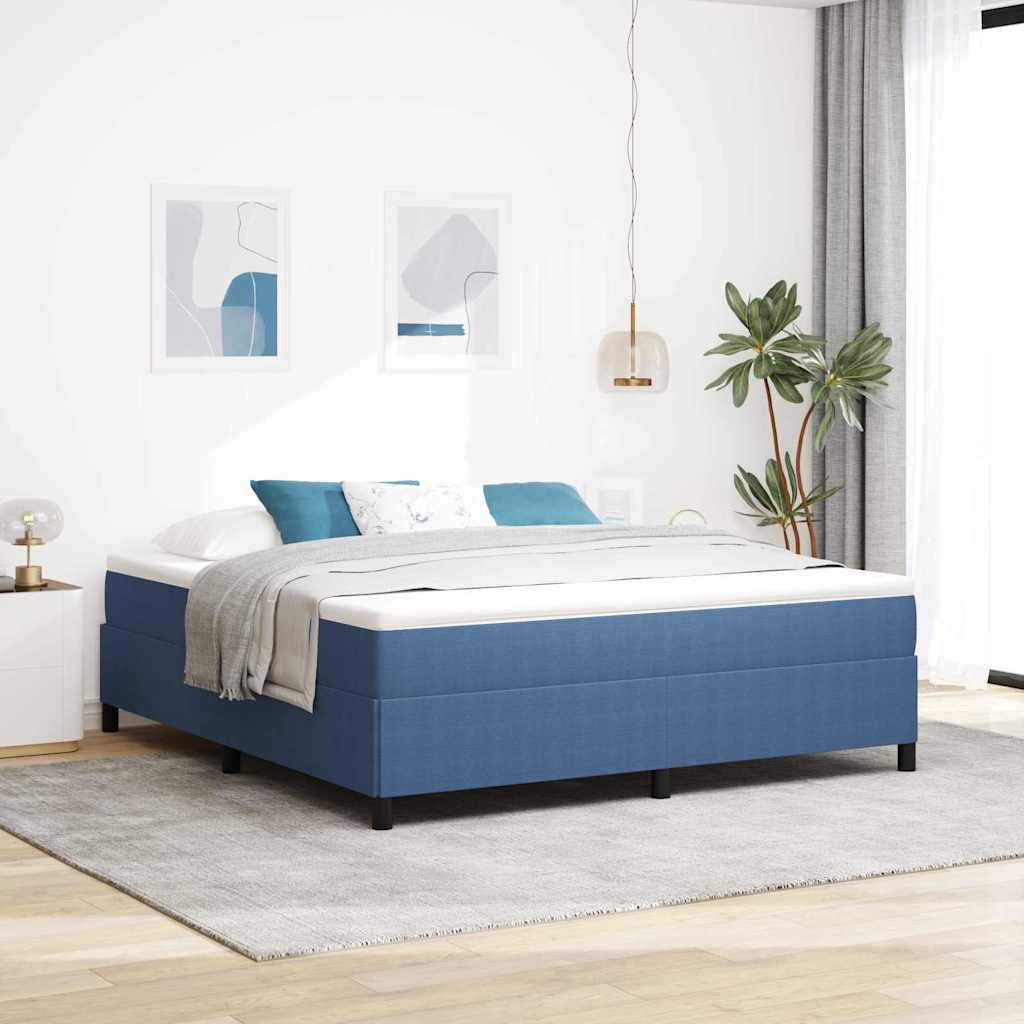 Boxspringbed Blauw 180 x 200 cm Katoen Stof is nu te koop bij PeponiXL, paradijselijk wonen!