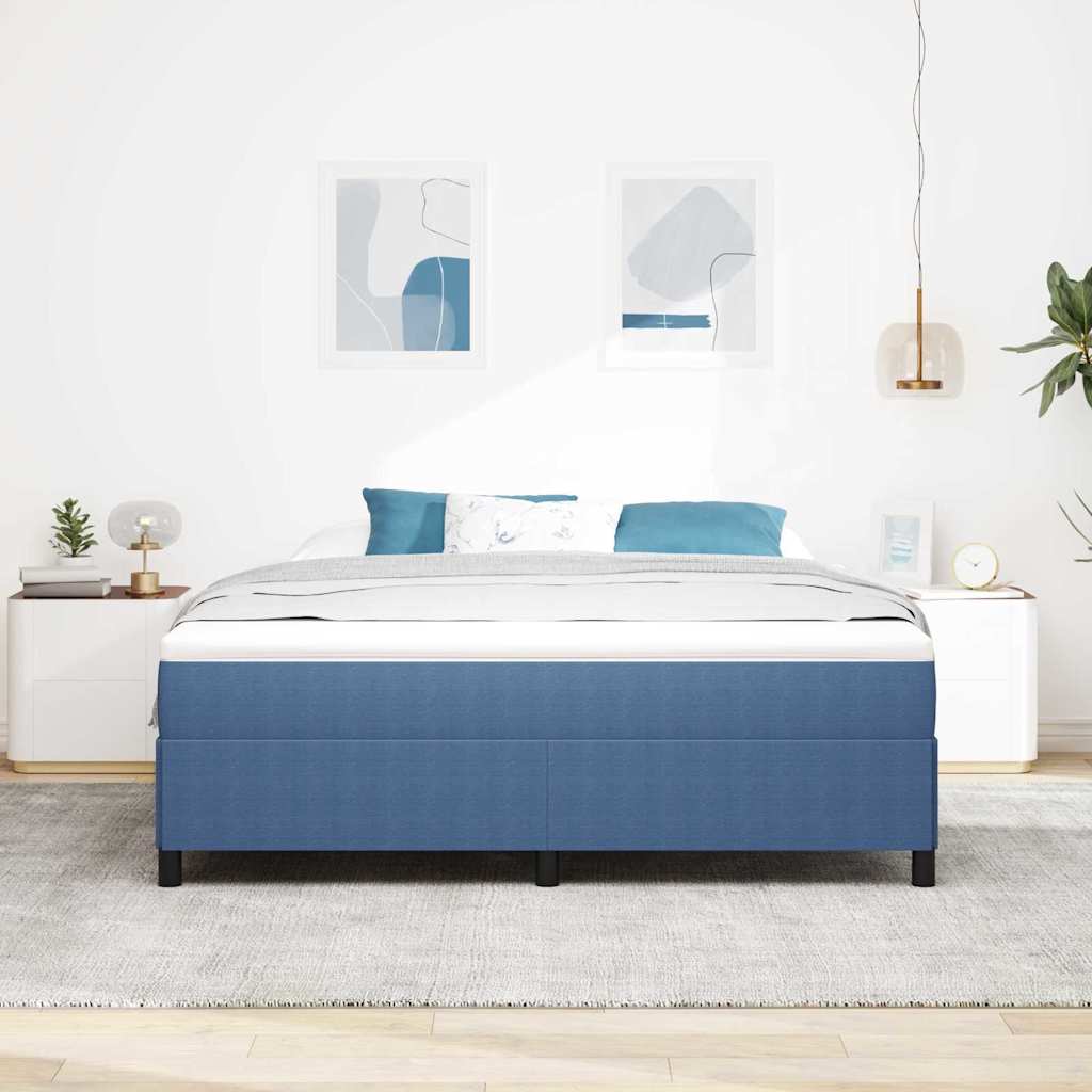 Boxspringbed Blauw 180 x 200 cm Katoen Stof is nu te koop bij PeponiXL, paradijselijk wonen!