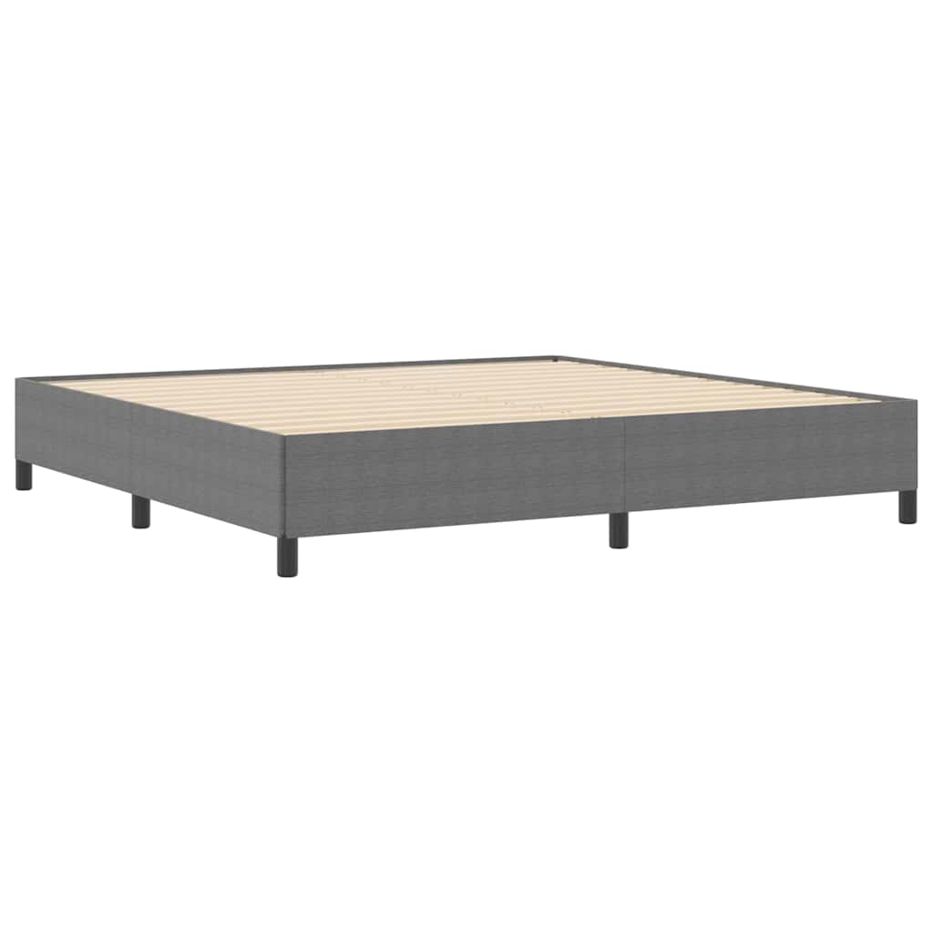 Boxspringbed Lichtgrijs 200 x 200 cm Katoen Stof is nu te koop bij PeponiXL, paradijselijk wonen!