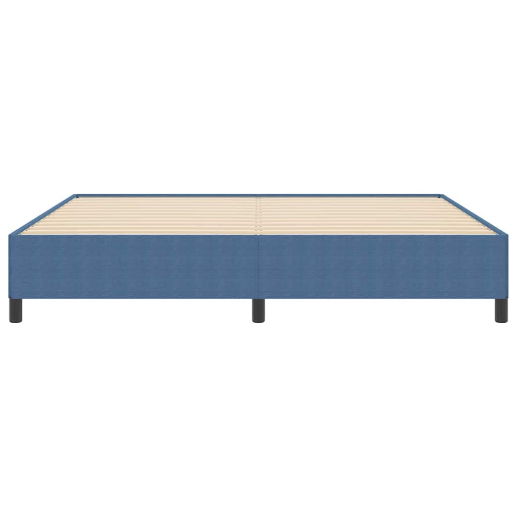 Boxspringbed Blauw 200 x 200 cm Katoen Stof is nu te koop bij PeponiXL, paradijselijk wonen!